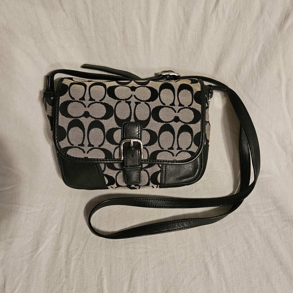 Stylish Black and Cream Women's Shoulder Bag